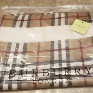 Burberry plaid silk scarf